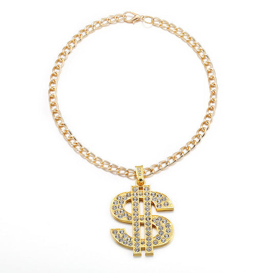 Daily Bargains Pet Bling Collar Necklace – Dollar Sign Chic!