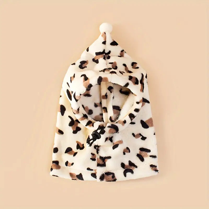 Daily Bargain Adjustable Leopard Print Pet Hoodie – Wildly Cozy, Fiercely Stylish!